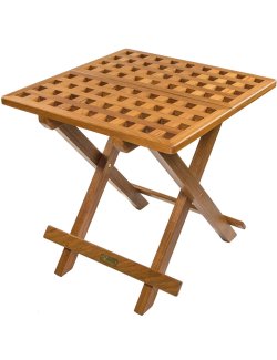 Luxury Teak Collection Hatch Grate Small Folding Table