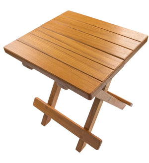 Luxury Teak Collection Solid Top Small Folding Table