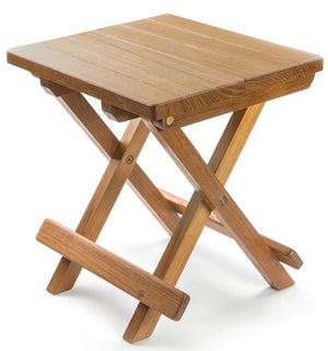 Luxury Teak Collection Solid Top Small Folding Table