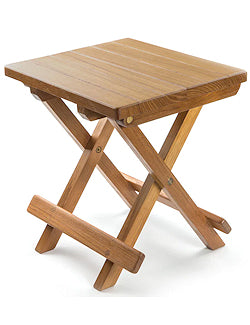 Luxury Teak Collection Solid Top Small Folding Table