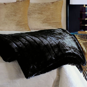 Onyx Minky Faux Fur Luxury Throw