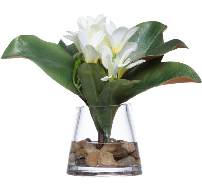 Plumeria Bloom Bedside/Bath Silk Floral Petite Bouquet