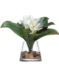 Plumeria Bloom Bedside/Bath Silk Floral Petite Bouquet