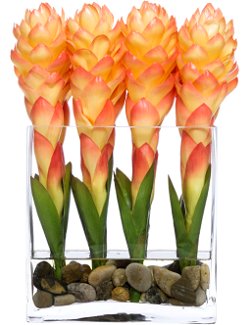 Torch Ginger Bedside/Bath Silk Floral Arrangement