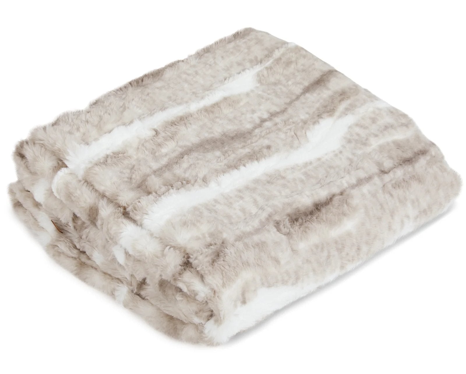 Luxury Plush Faux Fur Pet Throw- Snow Bunny