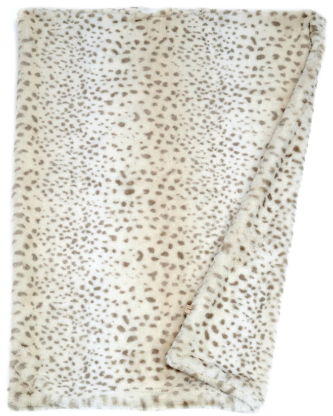 Luxury Plush Faux Fur Pet Throw- Cheetah Baby