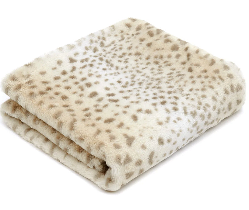 Luxury Plush Faux Fur Pet Throw- Cheetah Baby