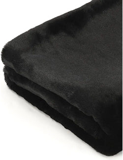 Luxury Plush Faux Fur Pet Throw- Ebony Minky