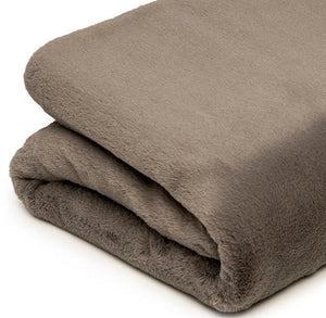 Luxury Plush Faux Fur Pet Throw- Granite Minky