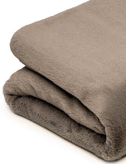 Luxury Plush Faux Fur Pet Throw- Granite Minky