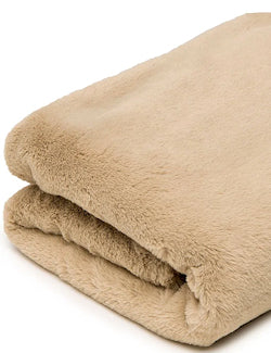 Luxury Plush Faux Fur Pet Throw- Latte Minky