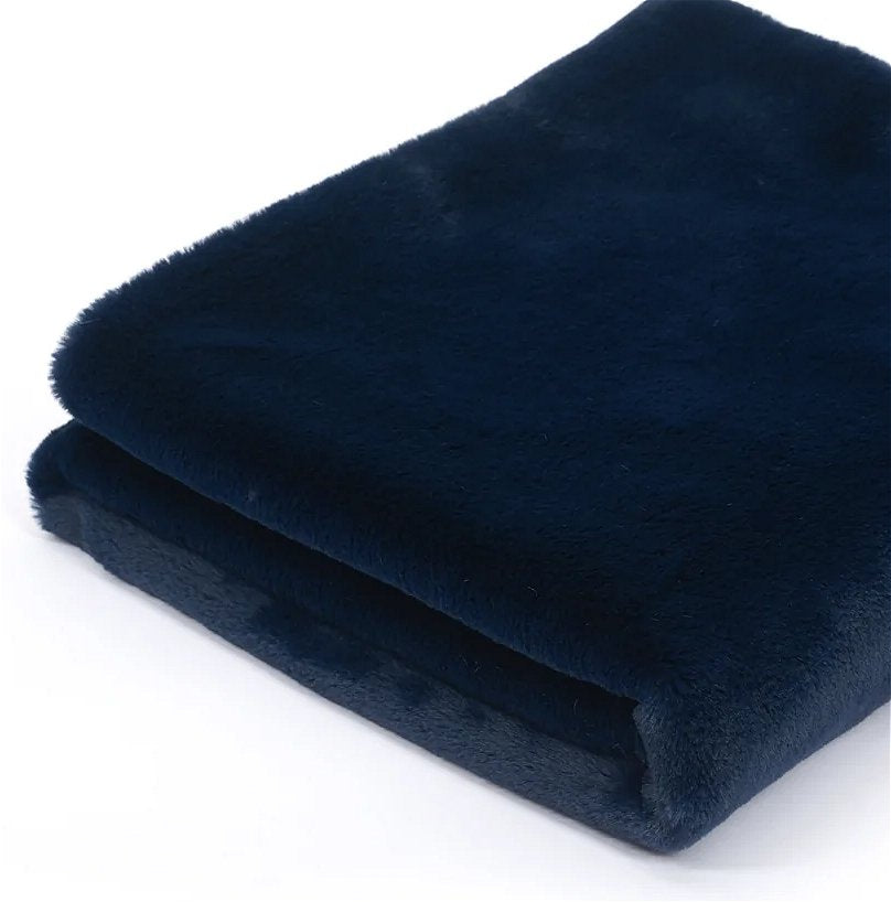 Luxury Plush Faux Fur Pet Throw- NavyMinky