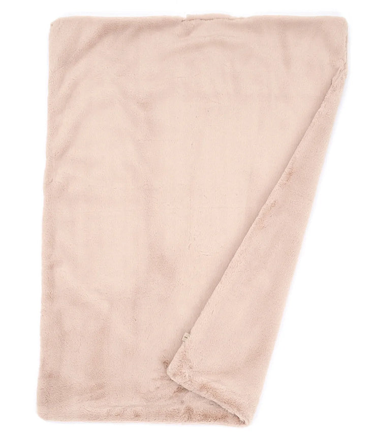 Luxury Plush Faux Fur Pet Throw- Pinky Minky