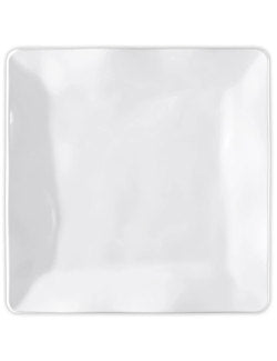 White Swells Square Melamine Dinnerware